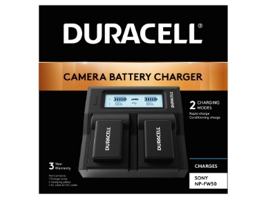 DRS6120 Duracell LED Dual DSLR Battery Charger