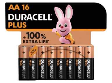 MN1500B16 Duracell Plus AA Alkaline - 16 Pack