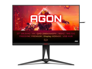 LED monitor AOC AGON AG275QXN/EU (27", QHD/165Hz/HDR400) Gaming