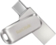 USB C & USB DISK SanDisk 32GB Ultra Dual LUXE, 3.1, srebrn, kovinski, branje do 150MB/s