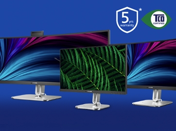 Philips monitorji so zdaj na voljo s TCO certifikatom 10. generacije in 5-letno garancijo