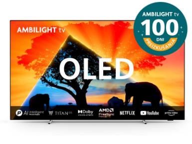 Promocija Philips Ambilight preizkušajte 100 dni! Philips 47OLED769/12 – 48-palčni 4K OLED Ambilight televizor