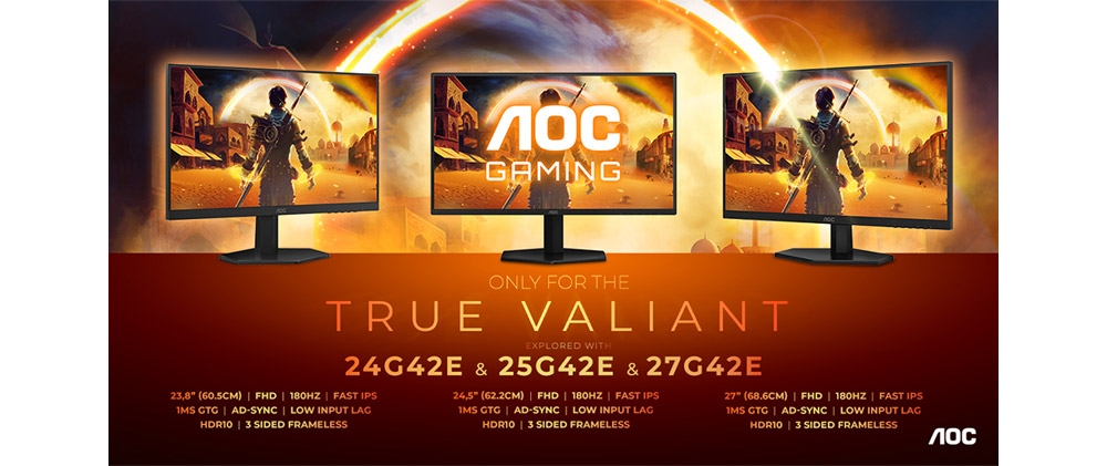 Nova serija gaming monitorjev AOC G42: 24G42E, 25G42E in 27G42E 